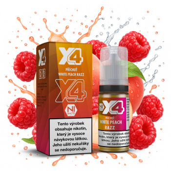 X4 Bar Juice - Broskev a malina (White Peach Razz) - 10mg